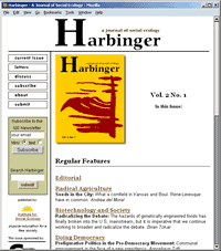 Harbinger, a Journal of Social Ecology